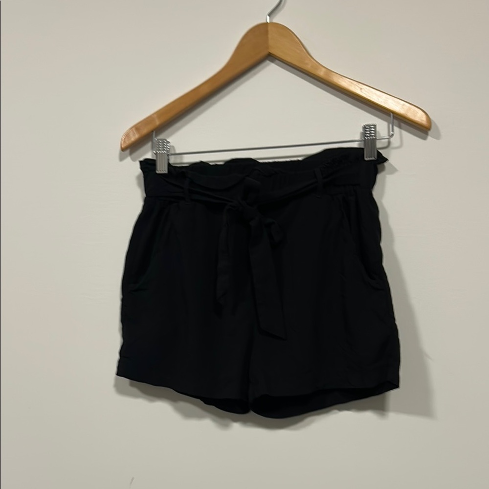 Ardene Black High Waist Shorts with Elastic Waistband